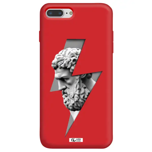 a statue of a man with a beard Apple iPhone 7 plus Silicone Imperial Red Case