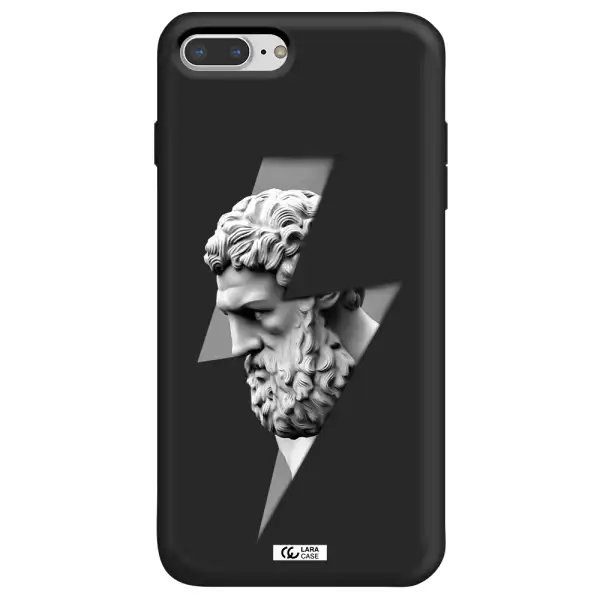 a statue of a man with a beard Apple iPhone 8 plus Silicone black Case