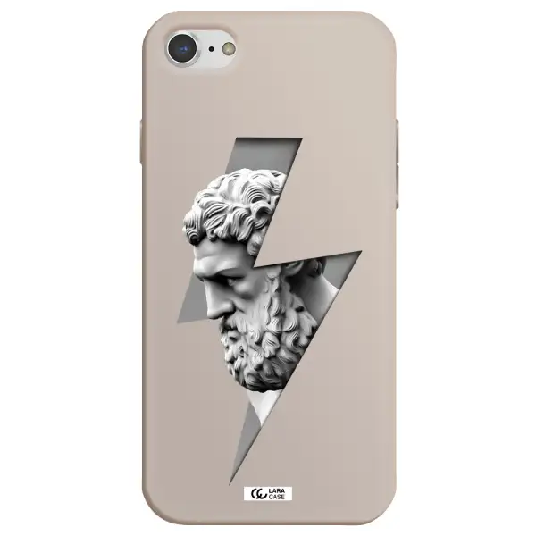 a statue of a man with a beard Apple iPhone 8 Silicone Stone Case