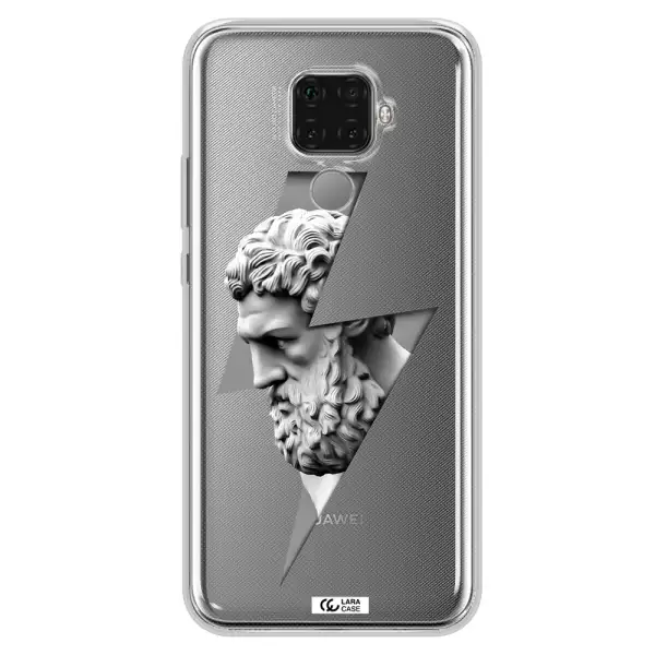 a statue of a man with a beard Huawei Mate 30 Lite Clear TPU Case