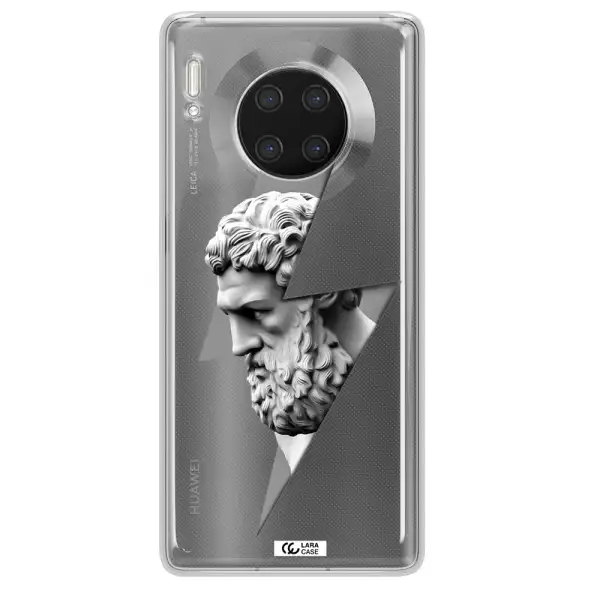 a statue of a man with a beard Huawei Mate 30 Pro Clear TPU Case