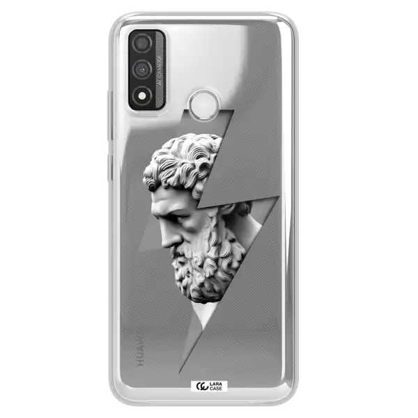 a statue of a man with a beard Huawei P Smart 2020 Clear TPU Case