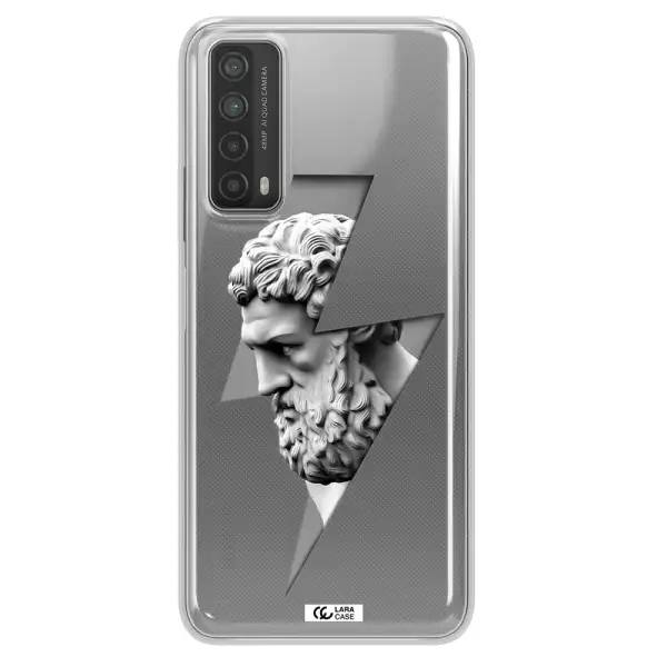 a statue of a man with a beard Huawei P Smart 2021 Clear TPU Case