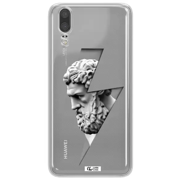 a statue of a man with a beard Huawei P20 Clear TPU Case