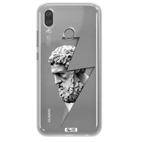 a statue of a man with a beard Huawei P20 Lite Clear TPU Case
