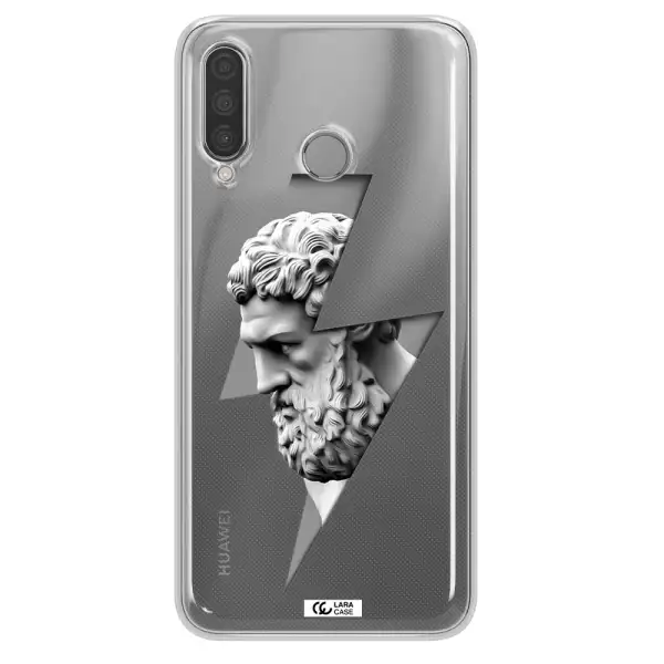 a statue of a man with a beard Huawei P30 Lite Clear TPU Case