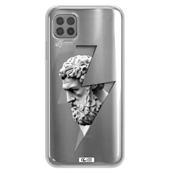 a statue of a man with a beard Huawei P40 Lite Clear TPU Case