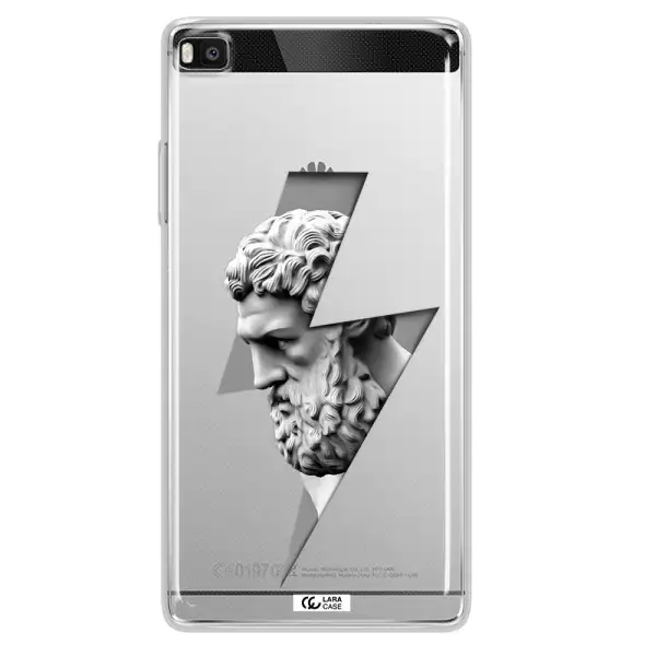 a statue of a man with a beard Huawei P8 Clear TPU Case