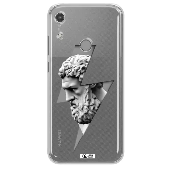 a statue of a man with a beard Huawei Y6S Clear TPU Case