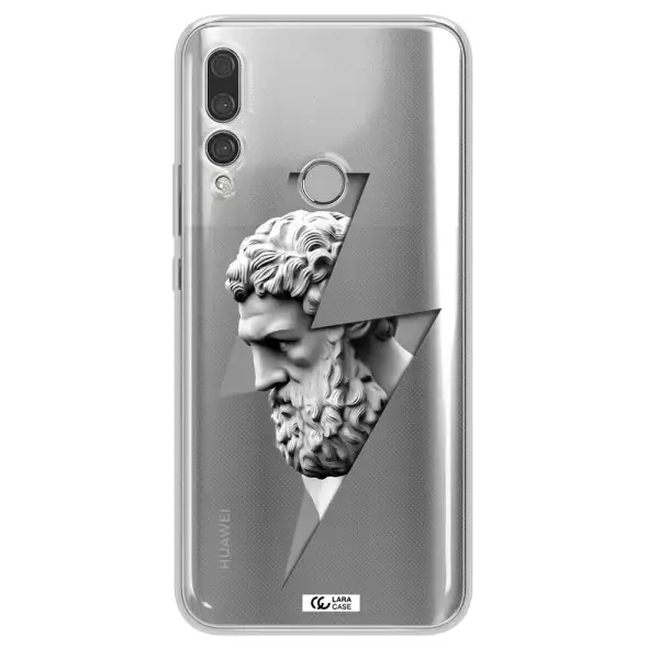 a statue of a man with a beard Huawei Y9 Prime 2019 Clear TPU Case