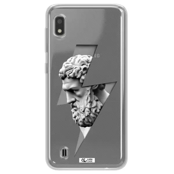 a statue of a man with a beard Samsung A10 Clear TPU Case