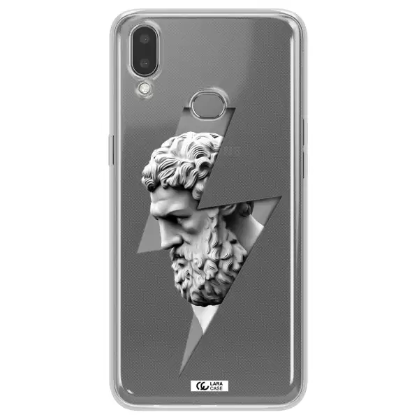 a statue of a man with a beard Samsung A10S Clear TPU Case