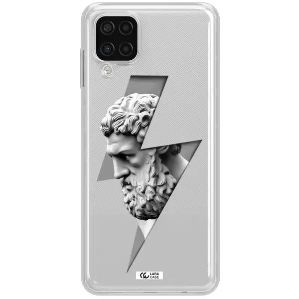 a statue of a man with a beard Samsung A12 4g Clear TPU Case