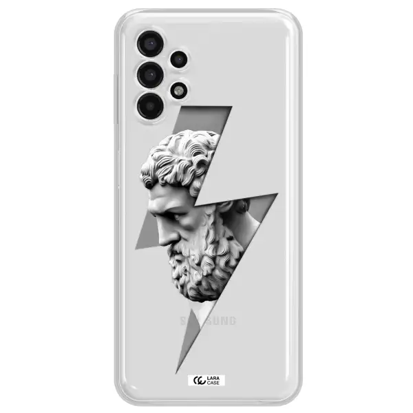 a statue of a man with a beard Samsung A13 4g Clear TPU Case
