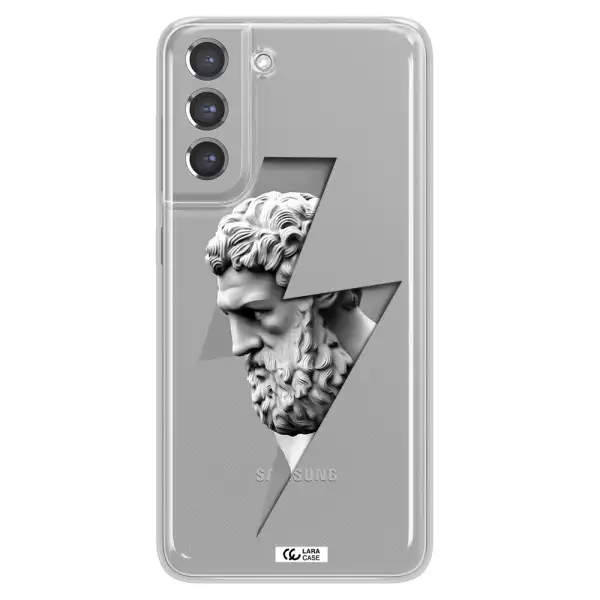 a statue of a man with a beard Samsung A21 Fe Clear TPU Case