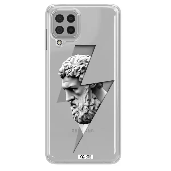 a statue of a man with a beard Samsung A22 4g Clear TPU Case