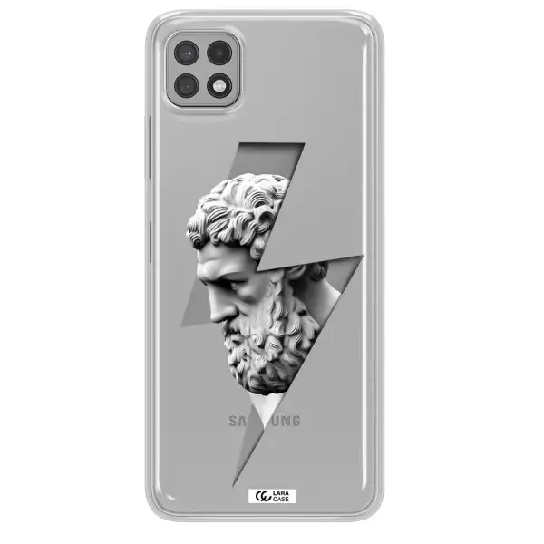 a statue of a man with a beard Samsung A22 5g Clear TPU Case