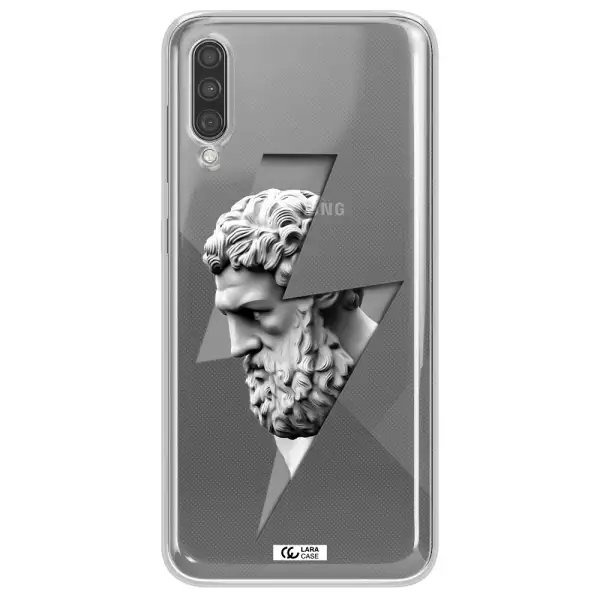 a statue of a man with a beard Samsung A30S Clear TPU Case