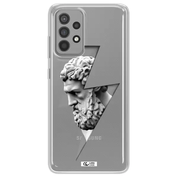 a statue of a man with a beard Samsung A52 Clear TPU Case