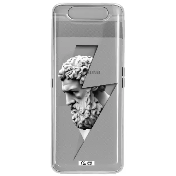 a statue of a man with a beard Samsung A80 Clear TPU Case