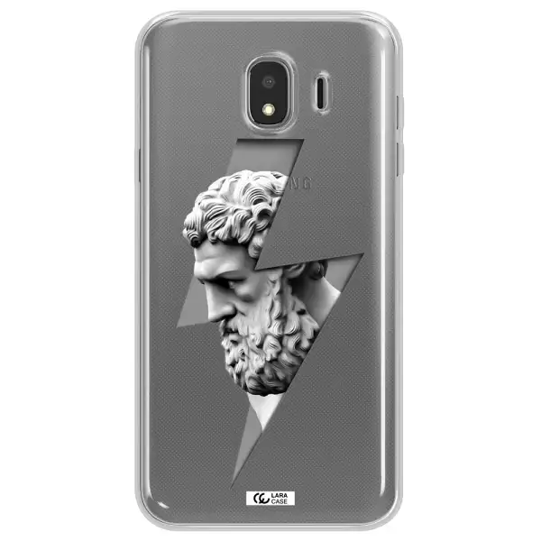 a statue of a man with a beard Samsung J4 Clear TPU Case
