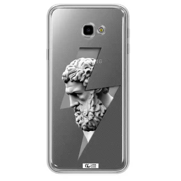 a statue of a man with a beard Samsung J4 Plus Clear TPU Case