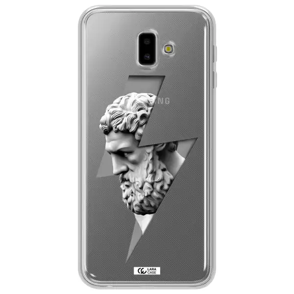 a statue of a man with a beard Samsung J6 Plus Clear TPU Case