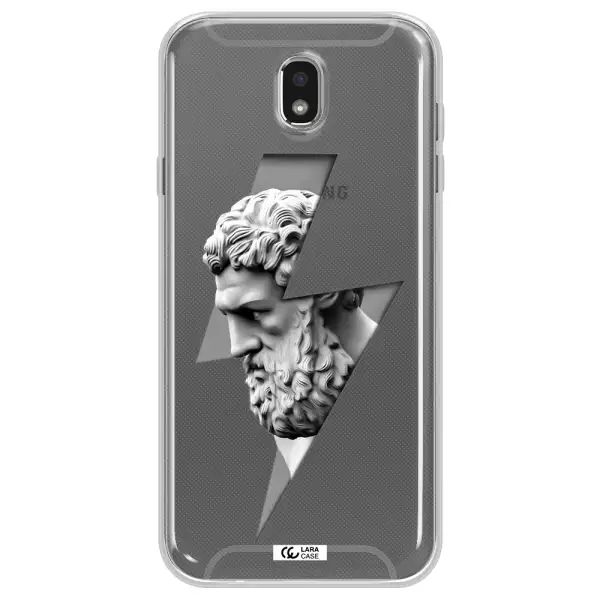 a statue of a man with a beard Samsung J7 Pro Clear TPU Case