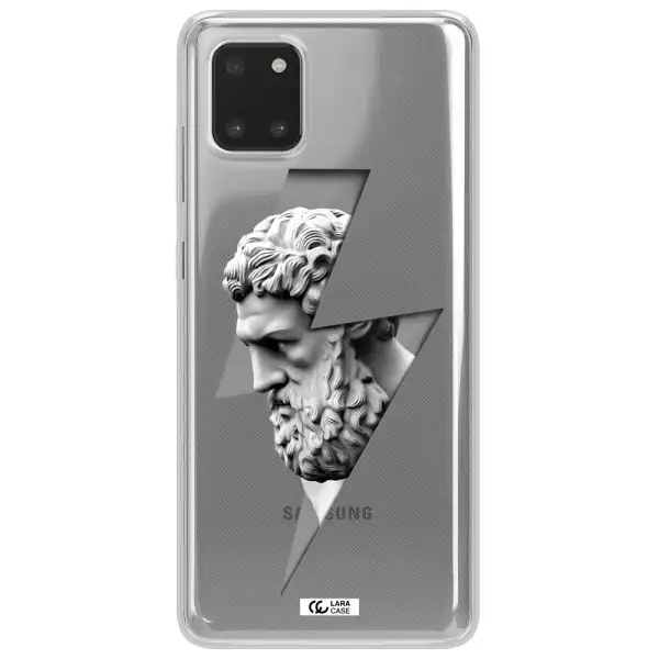 a statue of a man with a beard Samsung Note 10 Lite Clear TPU Case
