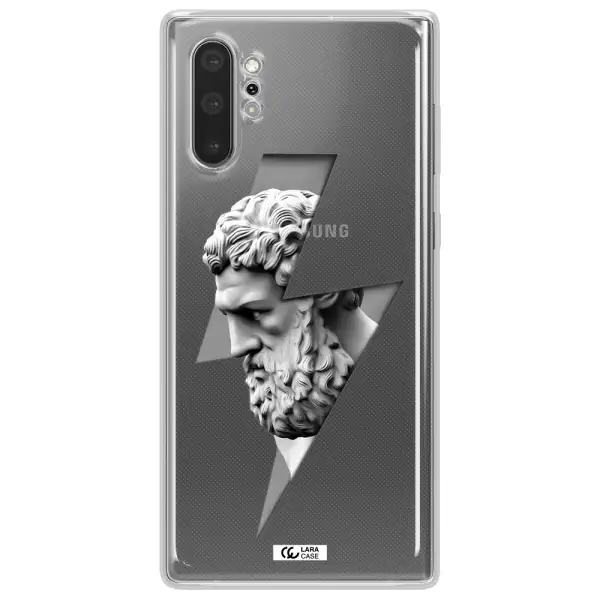 a statue of a man with a beard Samsung Note 10 Plus Clear TPU Case