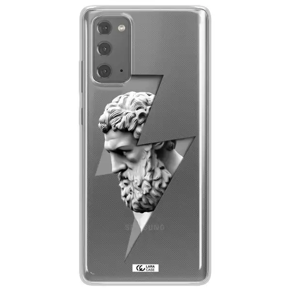 a statue of a man with a beard Samsung Note 20 Clear TPU Case