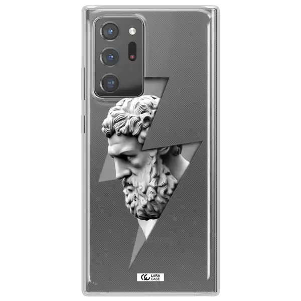 a statue of a man with a beard Samsung Note 20 Ultra Clear TPU Case