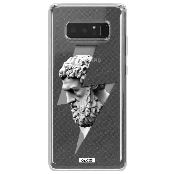 a statue of a man with a beard Samsung Note 8 Clear TPU Case