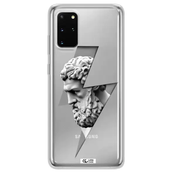 a statue of a man with a beard Samsung S 20 Plus Clear TPU Case