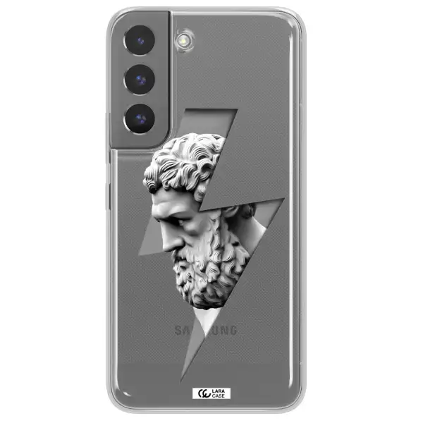 a statue of a man with a beard Samsung S 22 Plus Clear TPU Case