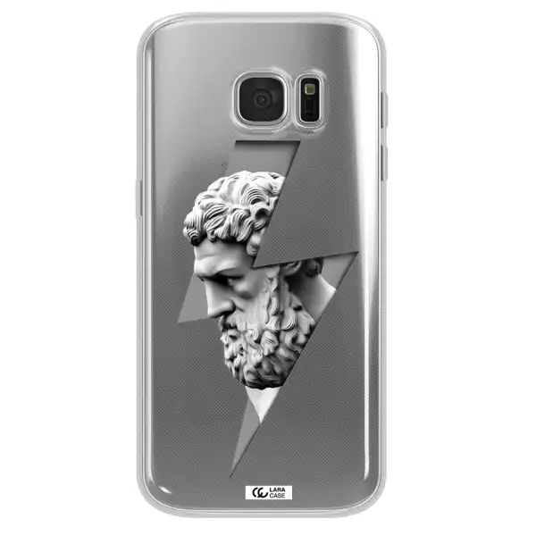 a statue of a man with a beard Samsung S 7 Clear TPU Case