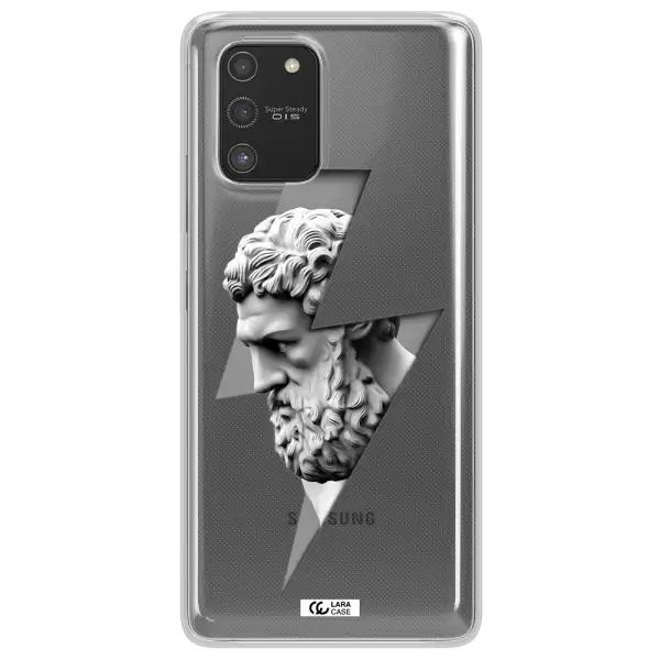 a statue of a man with a beard Samsung S10 Lite Clear TPU Case