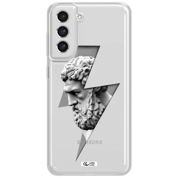 A Statue Of A Man With A Beard Samsung S21 Fe Clear Tpu Case