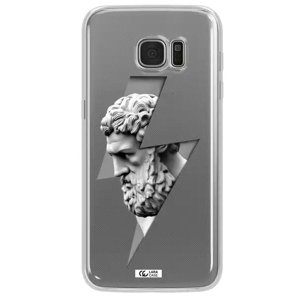 a statue of a man with a beard Samsung S7 Edge Clear TPU Case