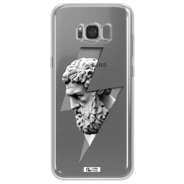 a statue of a man with a beard Samsung S8 Plus Clear TPU Case
