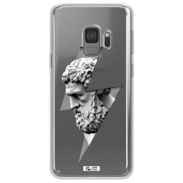 a statue of a man with a beard Samsung S9 Clear TPU Case