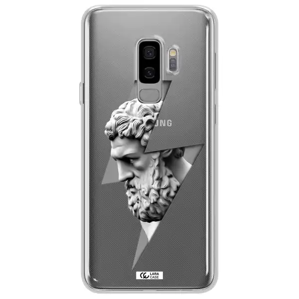 a statue of a man with a beard Samsung S9 Plus Clear TPU Case