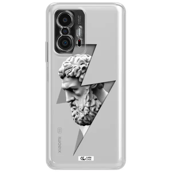 A Statue Of A Man With A Beard Xiaomi 11T Clear Tpu Case