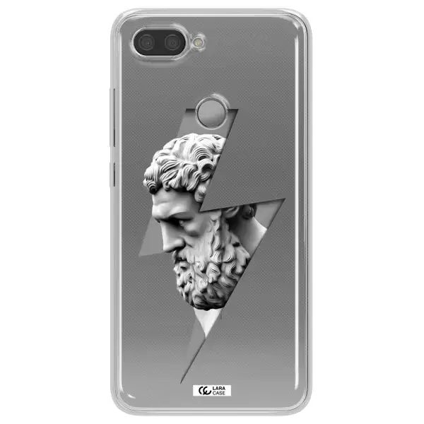 a statue of a man with a beard Xiaomi Mi 8 Lite Clear TPU Case
