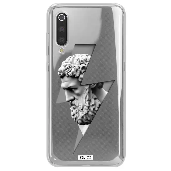 a statue of a man with a beard Xiaomi Mi 9 Clear TPU Case