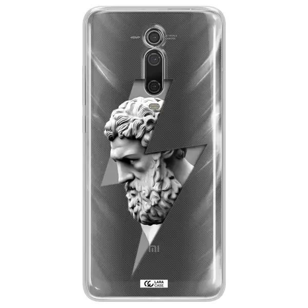 a statue of a man with a beard Xiaomi Mi 9T Clear TPU Case