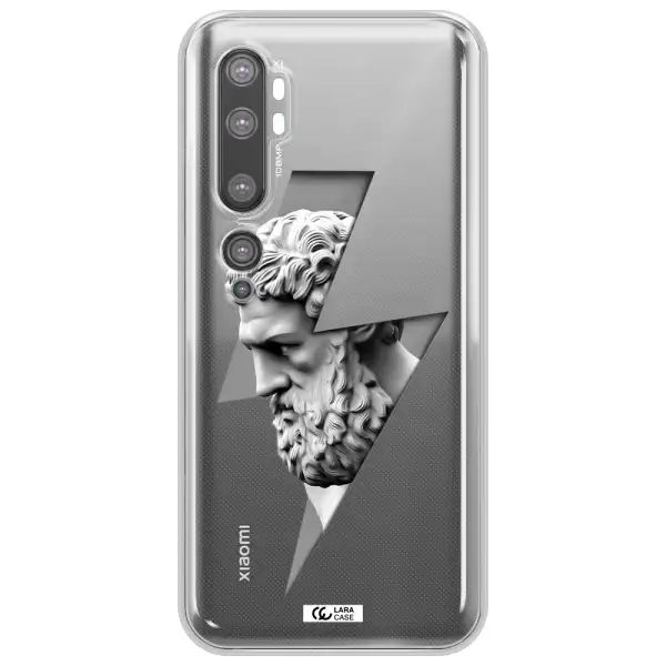 a statue of a man with a beard Xiaomi Mi Note 10 Clear TPU Case