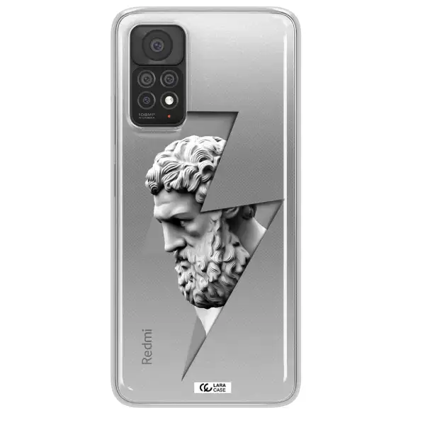 a statue of a man with a beard Xiaomi Note 11 Pro Clear TPU Case