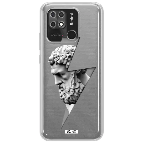 a statue of a man with a beard Xiaomi Redmi 10C Clear TPU Case