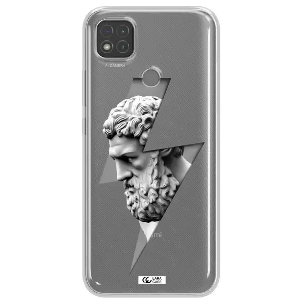 a statue of a man with a beard Xiaomi Redmi 9C Clear TPU Case